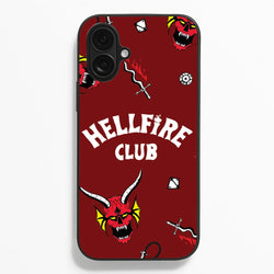 Hellfire Club Icons Collage Red iPhone 16 Plus Case