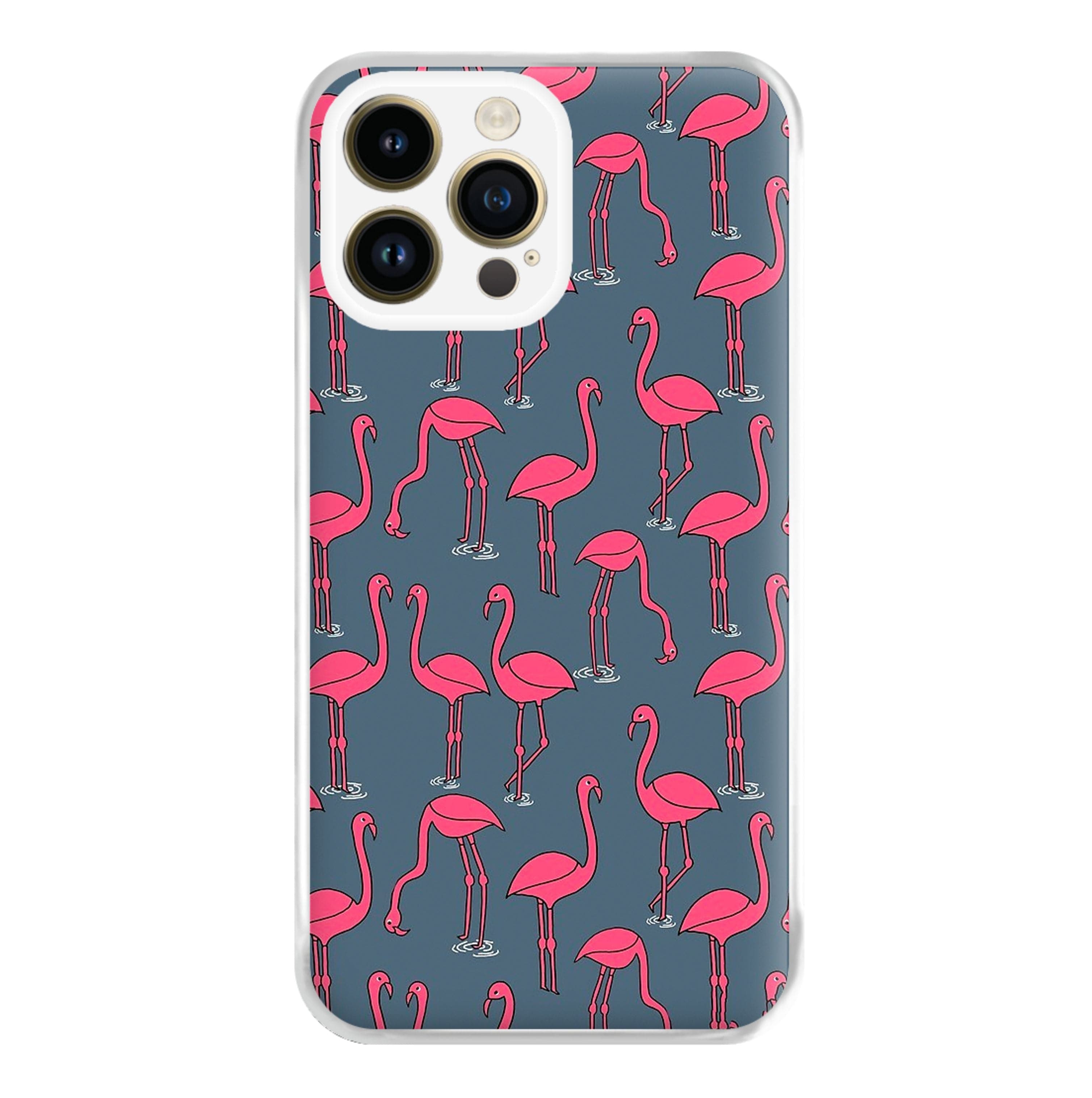 Basic Pink Flamingo Pattern Phone Case