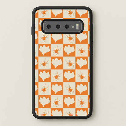 Spiders And Ghosts Checkered Pattern II Galaxy S10 Plus Case