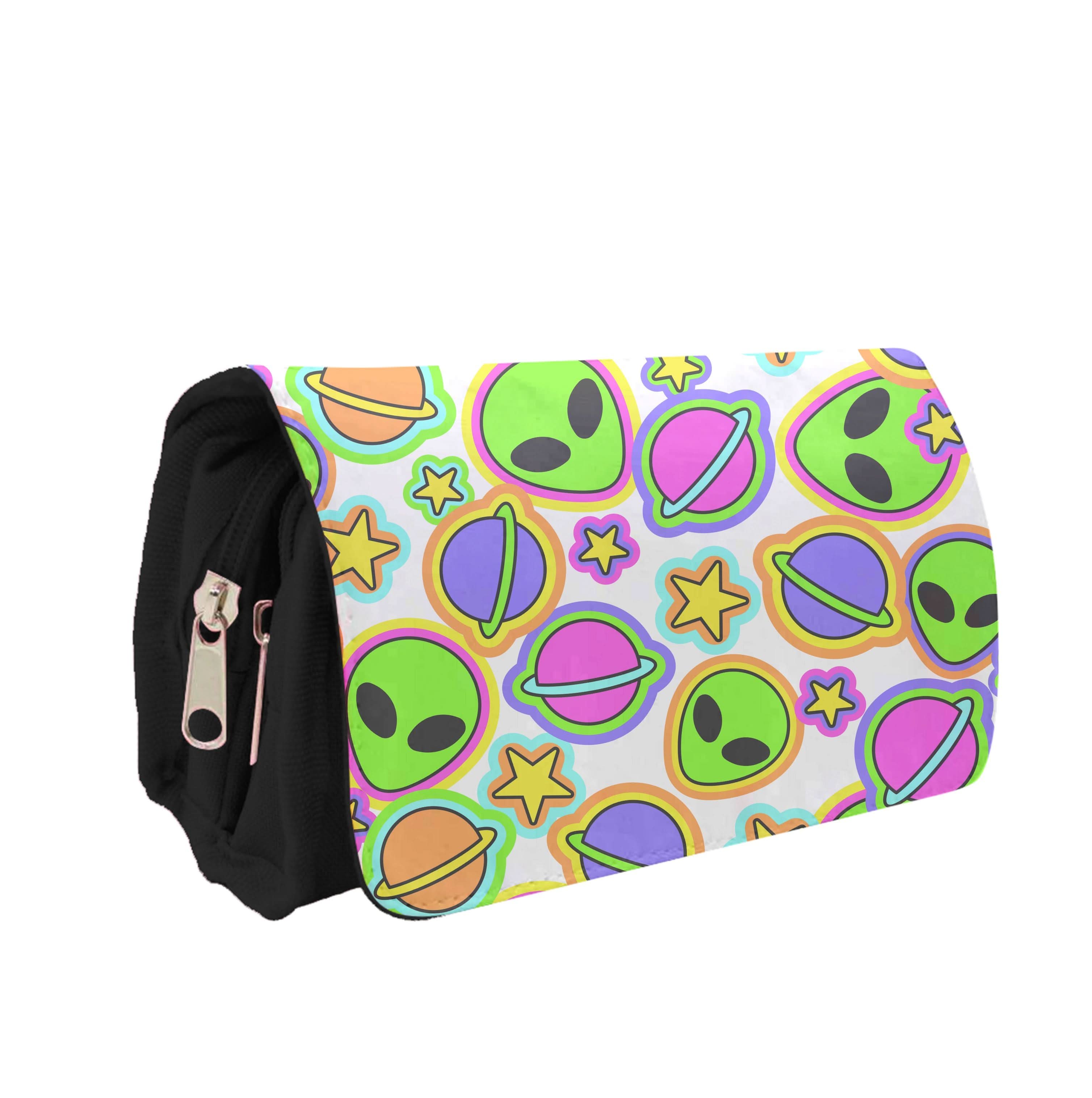 Colourful Aliens And Stars Pencil Case