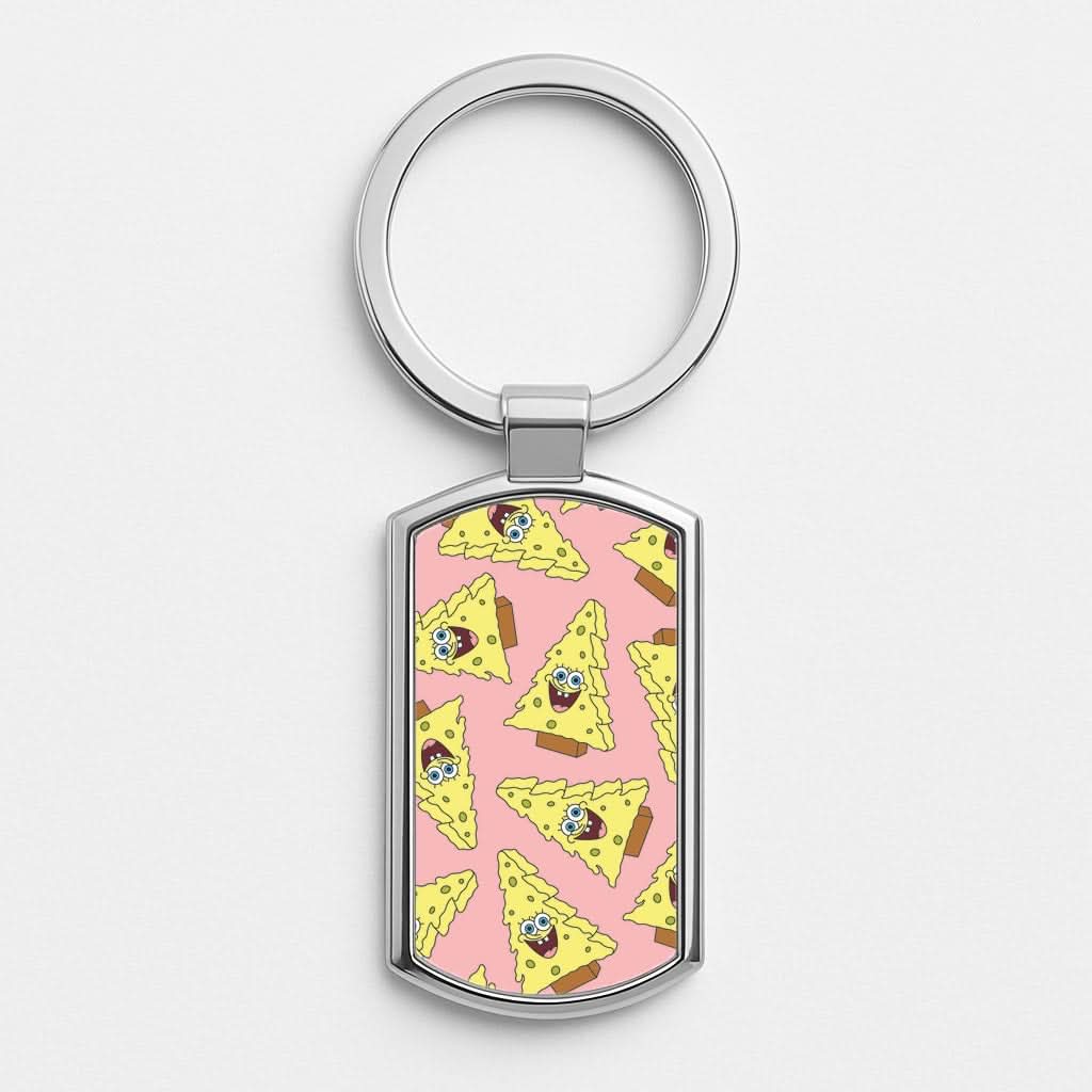 Christmas Tree Cartoon Sponge Pattern Luxury Keyring