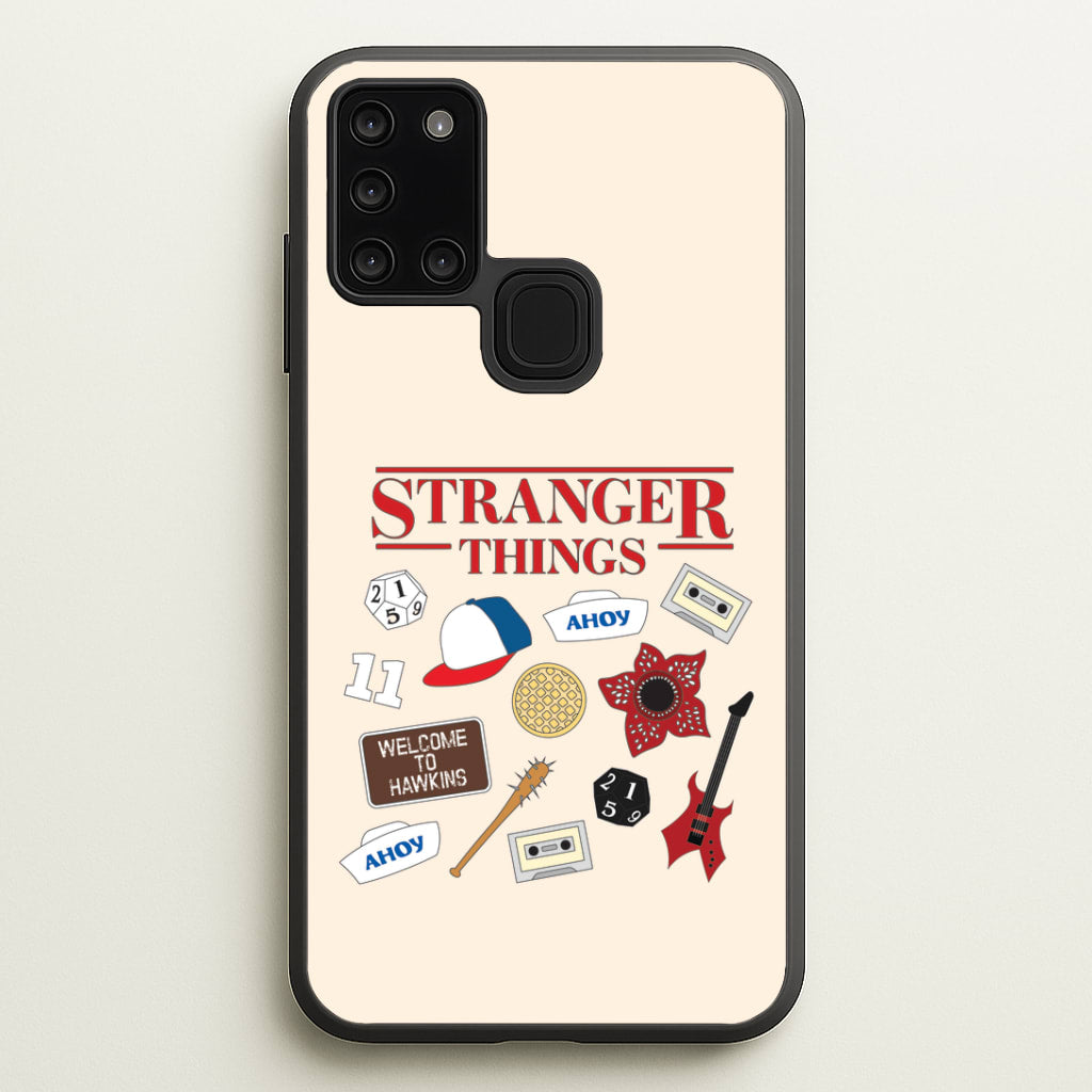 Stranger Things Cartoon Icons Galaxy A21s Case