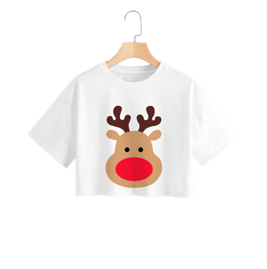 Rudolph Face - Christmas Crop Top