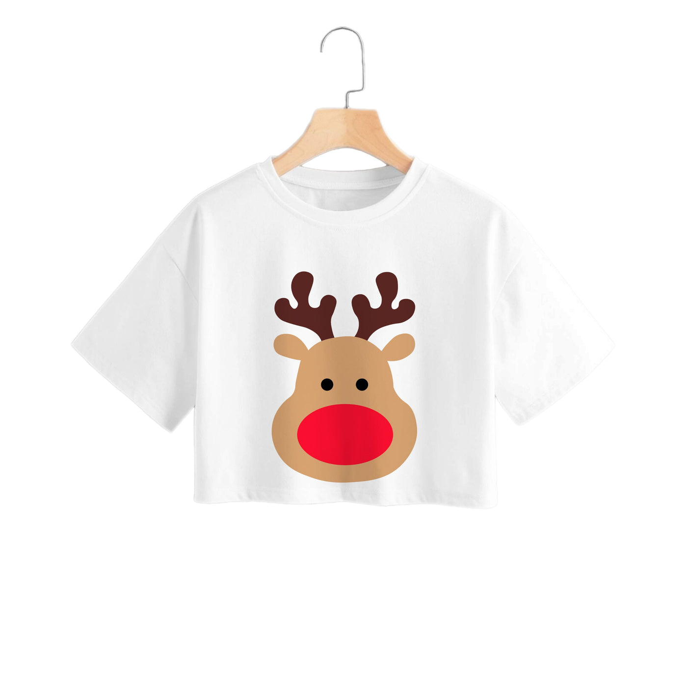 Rudolph Face - Christmas Crop Top