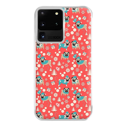 Christmas Pug Pattern Phone Case