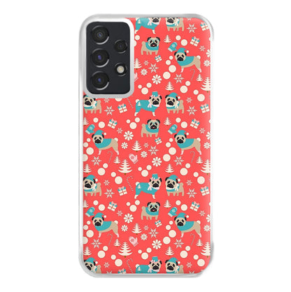 Christmas Pug Pattern Phone Case