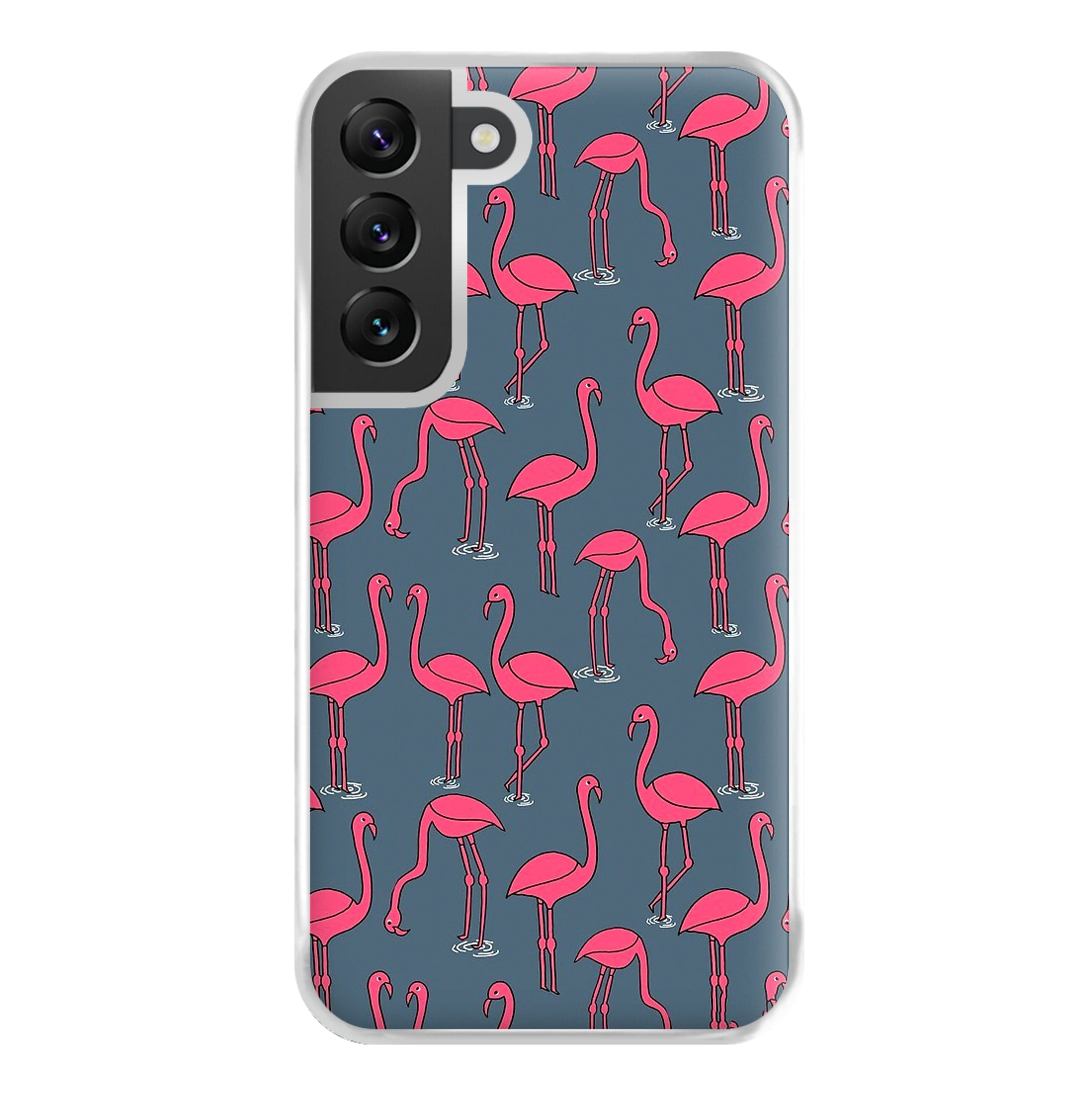 Basic Pink Flamingo Pattern Phone Case