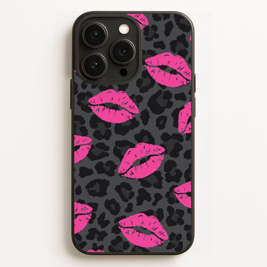 Pink Lipstick Cheetah Print Phone Case