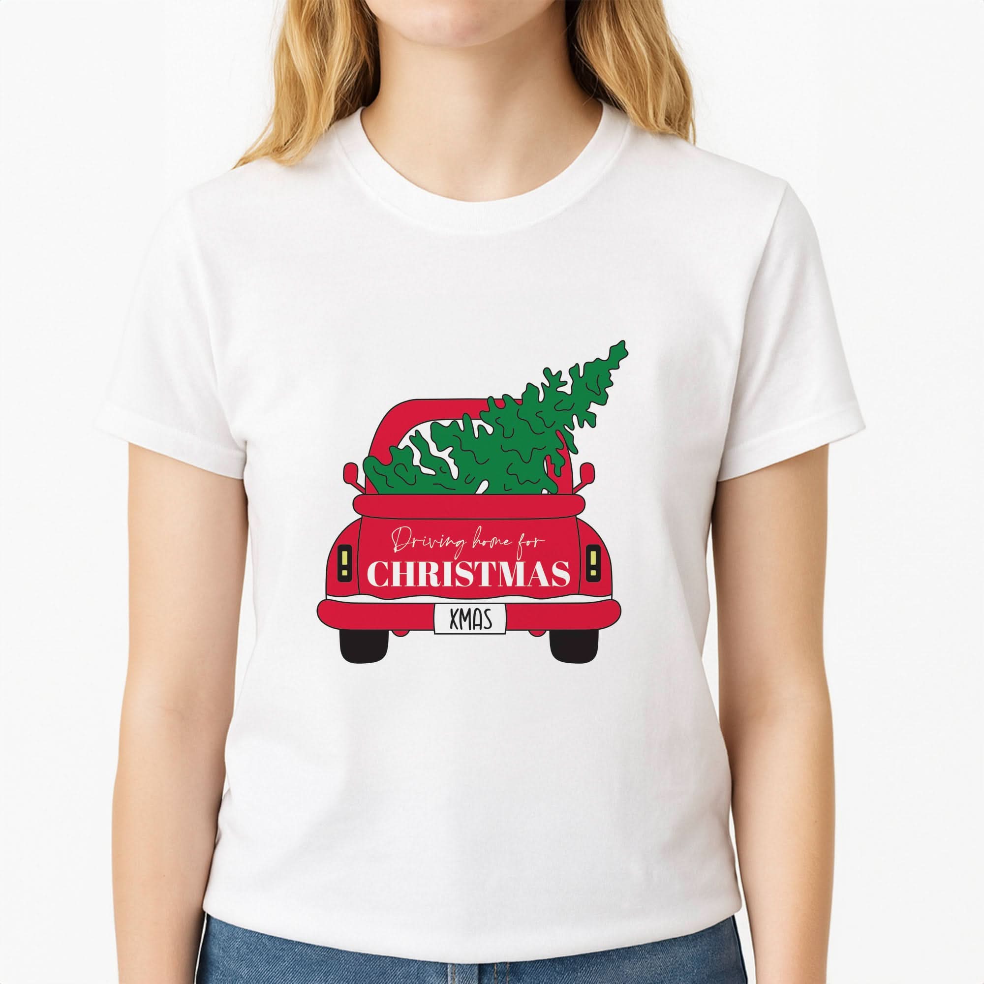 Driving Home For Christmas Truck Womens T-Shirt