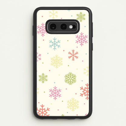 Pastel Snowflakes Pattern Galaxy S10e Case