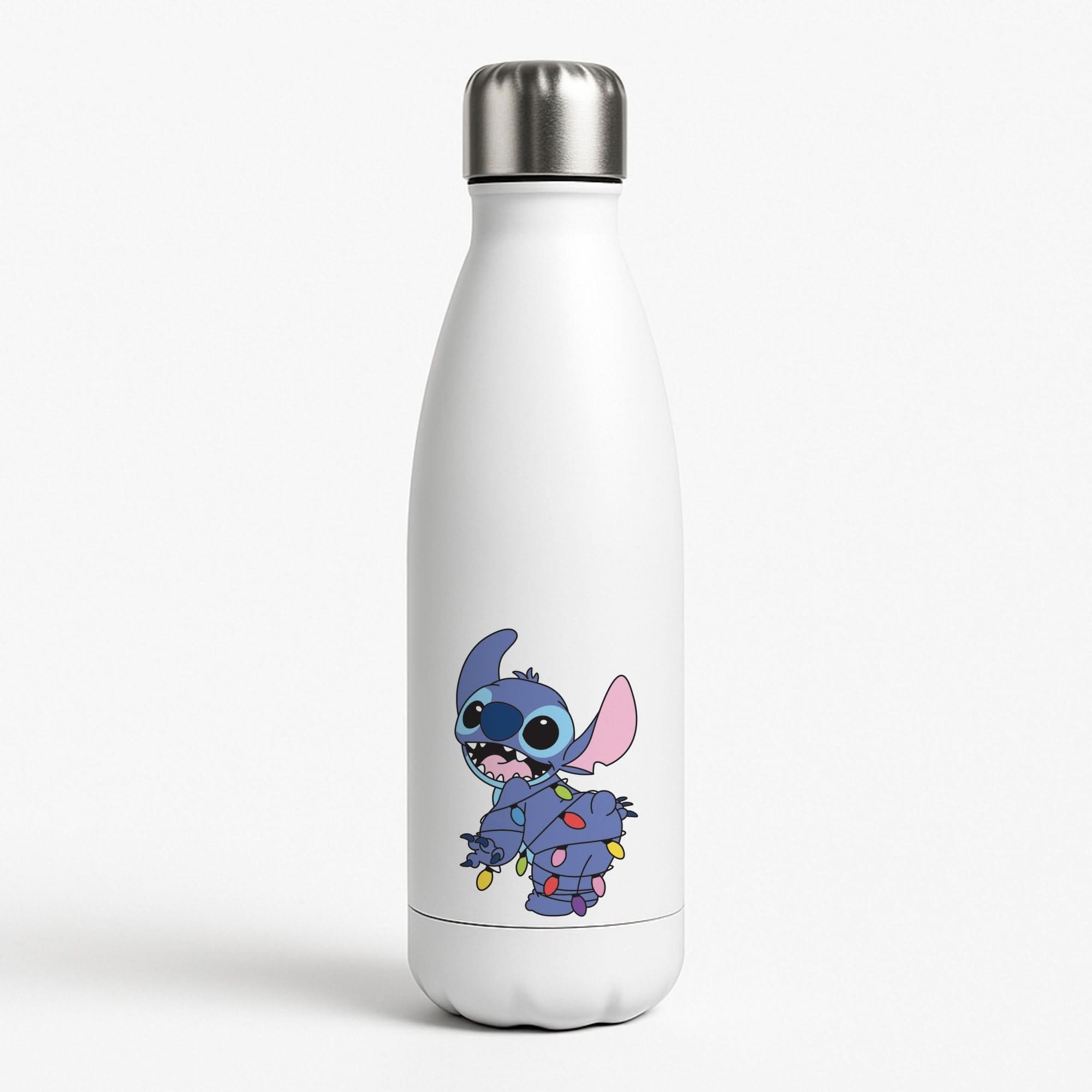 Cute Blue Alien Fairylights Water Bottle