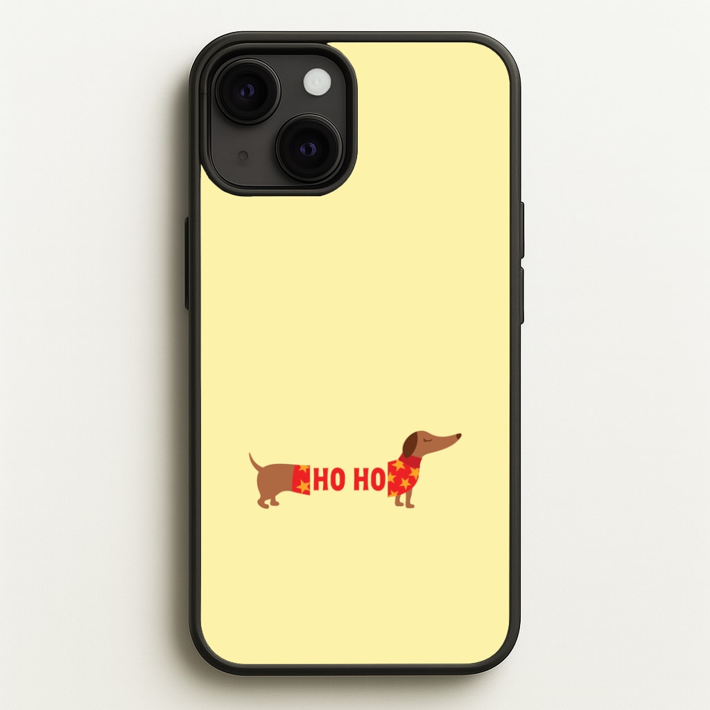 Christmas Jumper Ho Ho Dachshund iPhone 13 Case