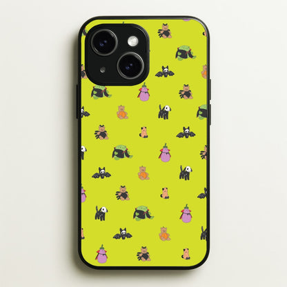 Halloween Plushies Pattern III - Halloween iPhone 15 Case