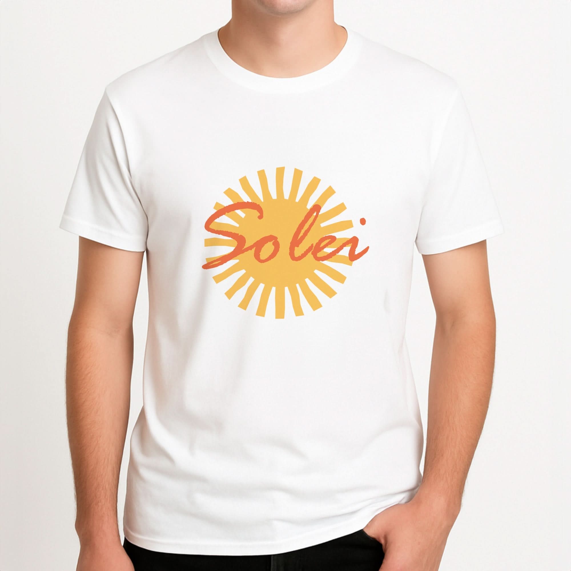 Abstract Sun Solei Mens T-Shirt