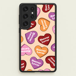 Horror Lover Hearts Pattern Galaxy S22 Ultra Case