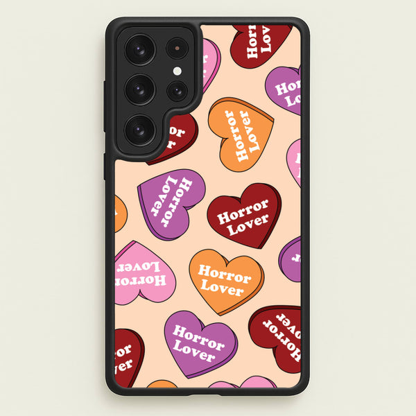 Horror Lover Hearts Pattern Galaxy S22 Ultra Case