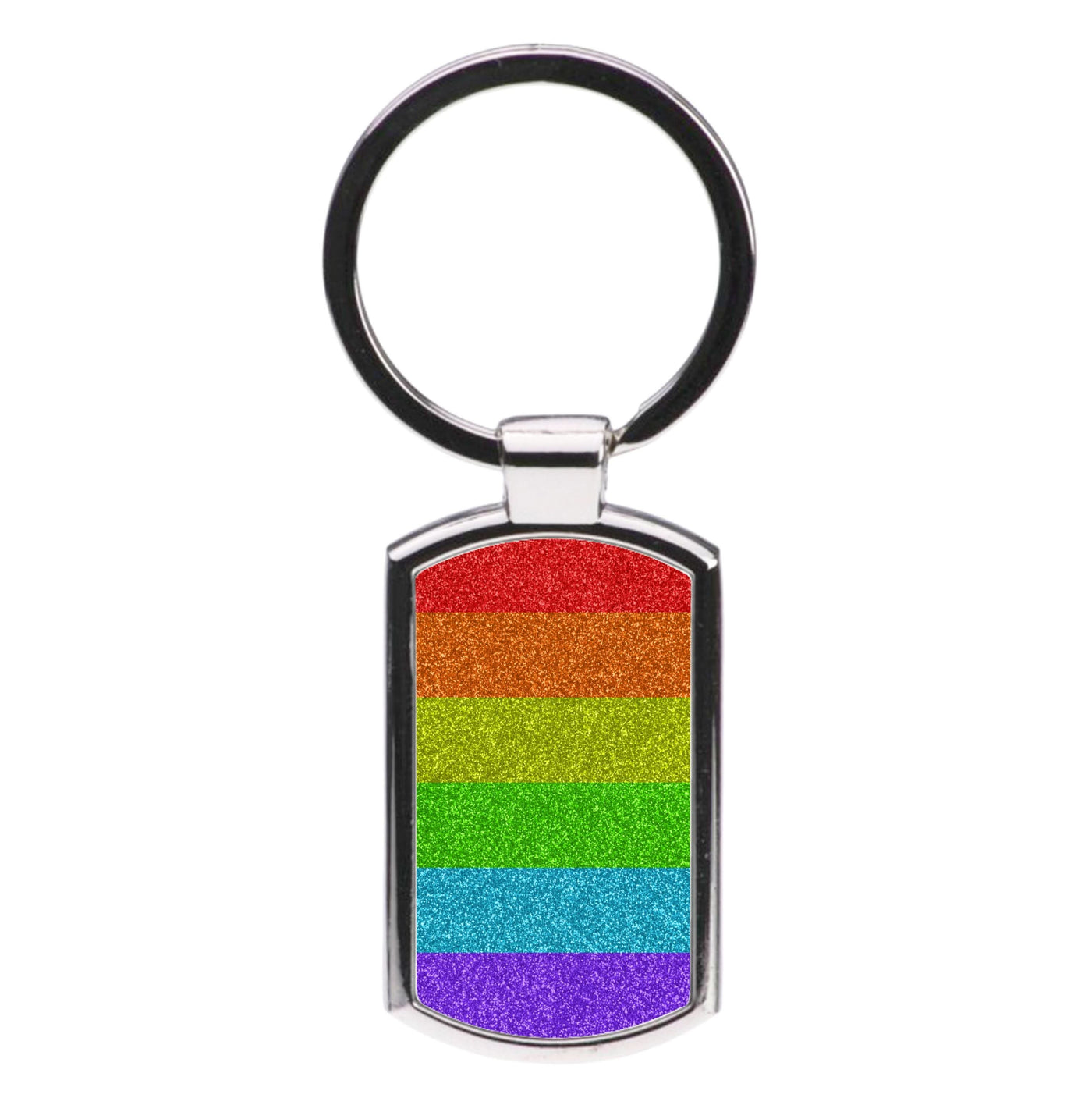 Rainbow Glitter Luxury Keyring