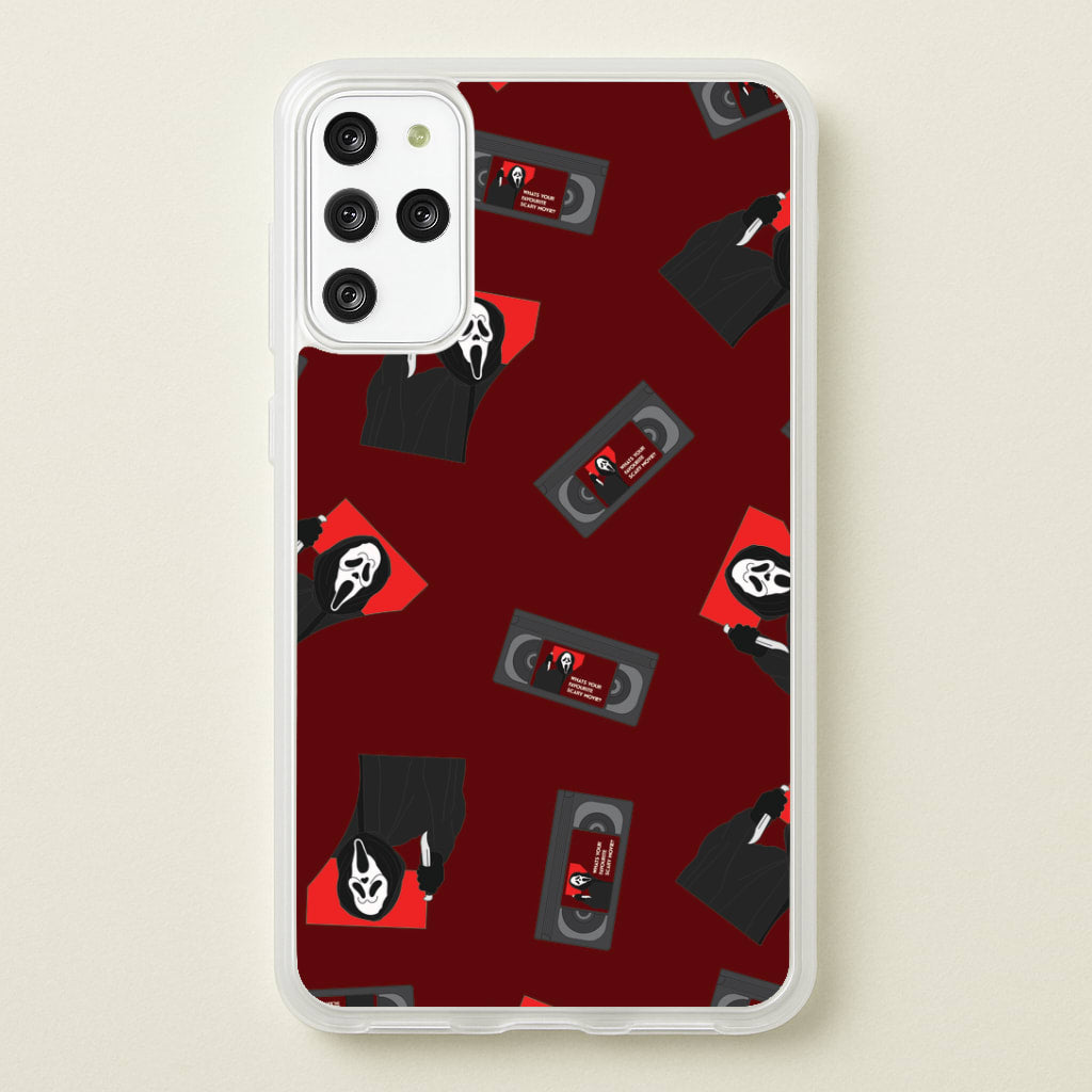 VHS & Ghostface Pattern Galaxy S20 Plus Case