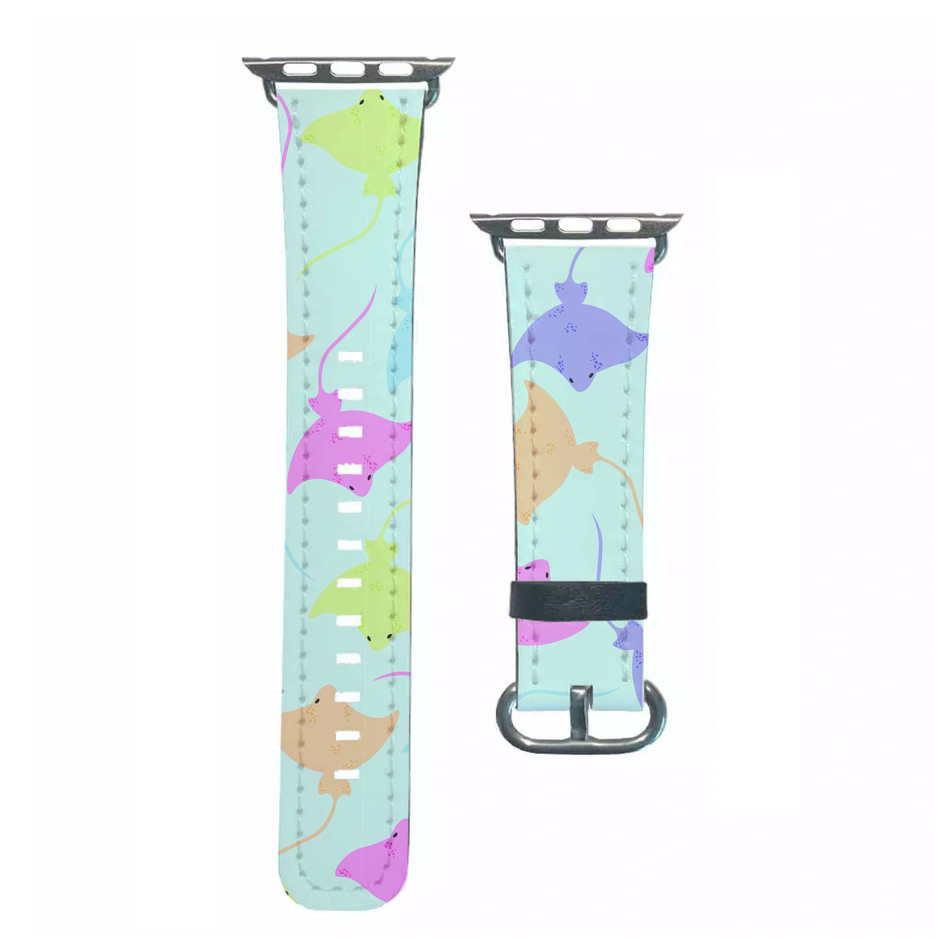 Multi Coloured Sting Ray Pattern - Sealife Apple Watch Strap