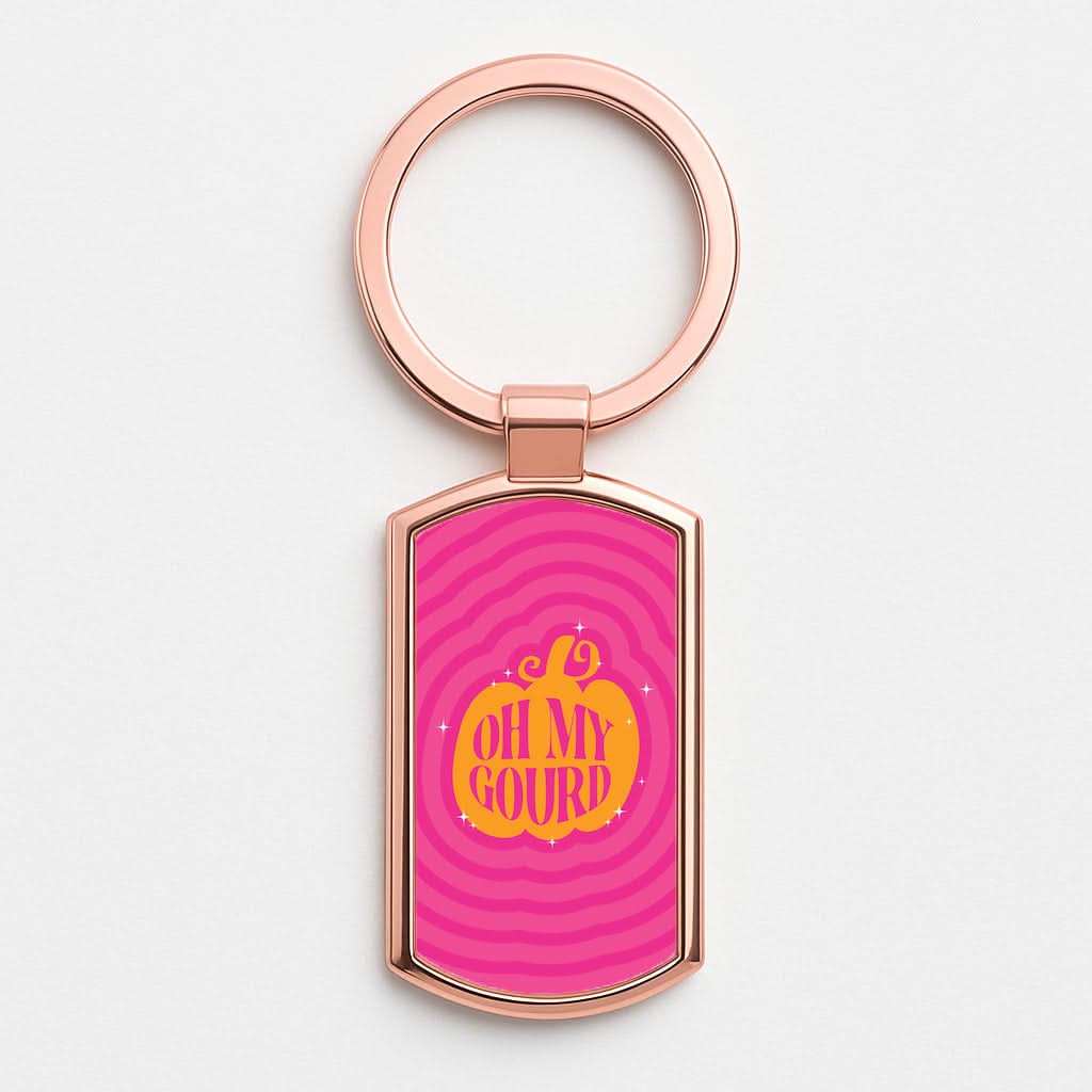 Oh My Gourd Rose Gold Keyring