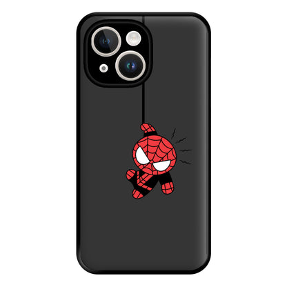 Gray Hanging Spider Hero iPhone 14 Plus Case