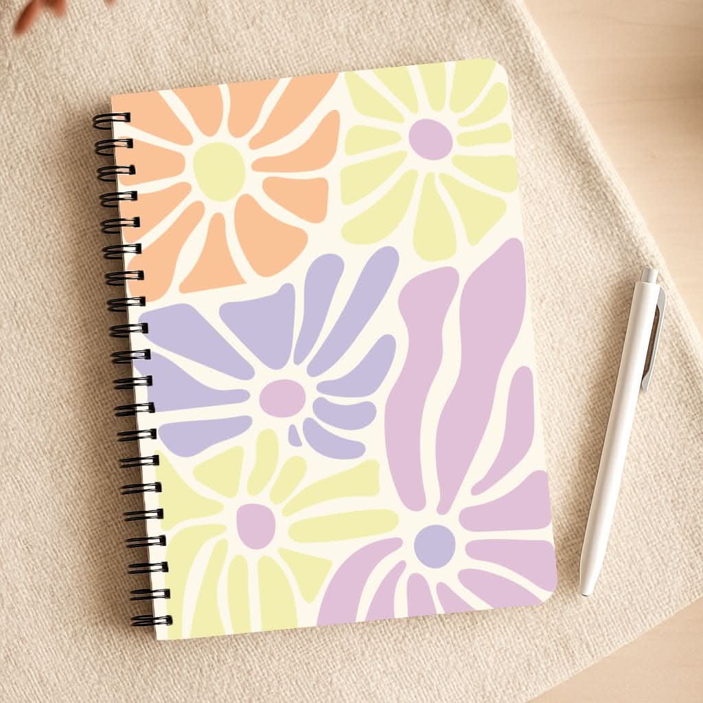 Pastel Abstract Flowers Notepad