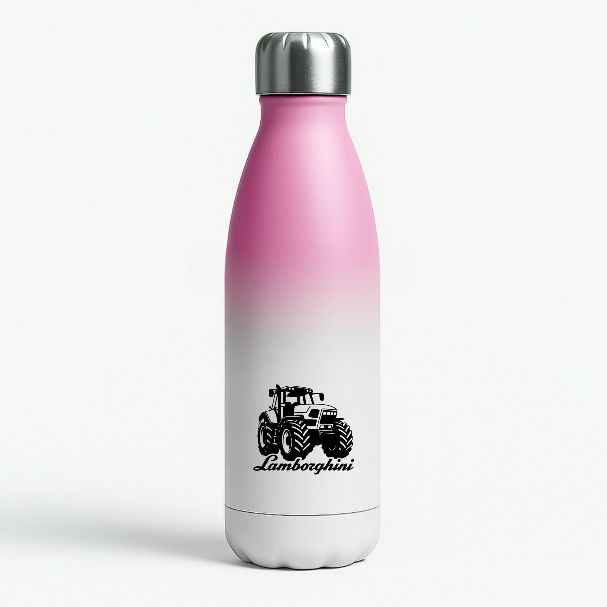 Lambo Tractor Pink Water Bottle