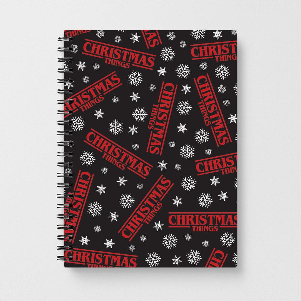 Christmas Things Snowflake Pattern Notebook