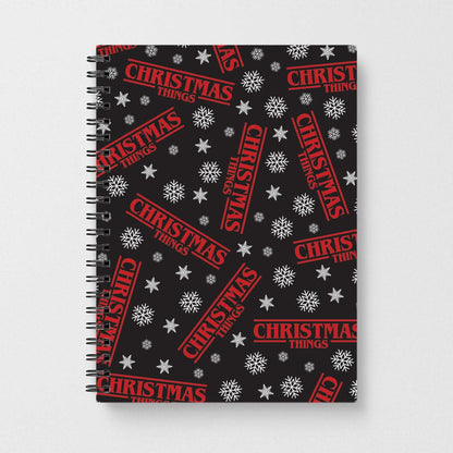 Christmas Things Snowflake Pattern Notebook