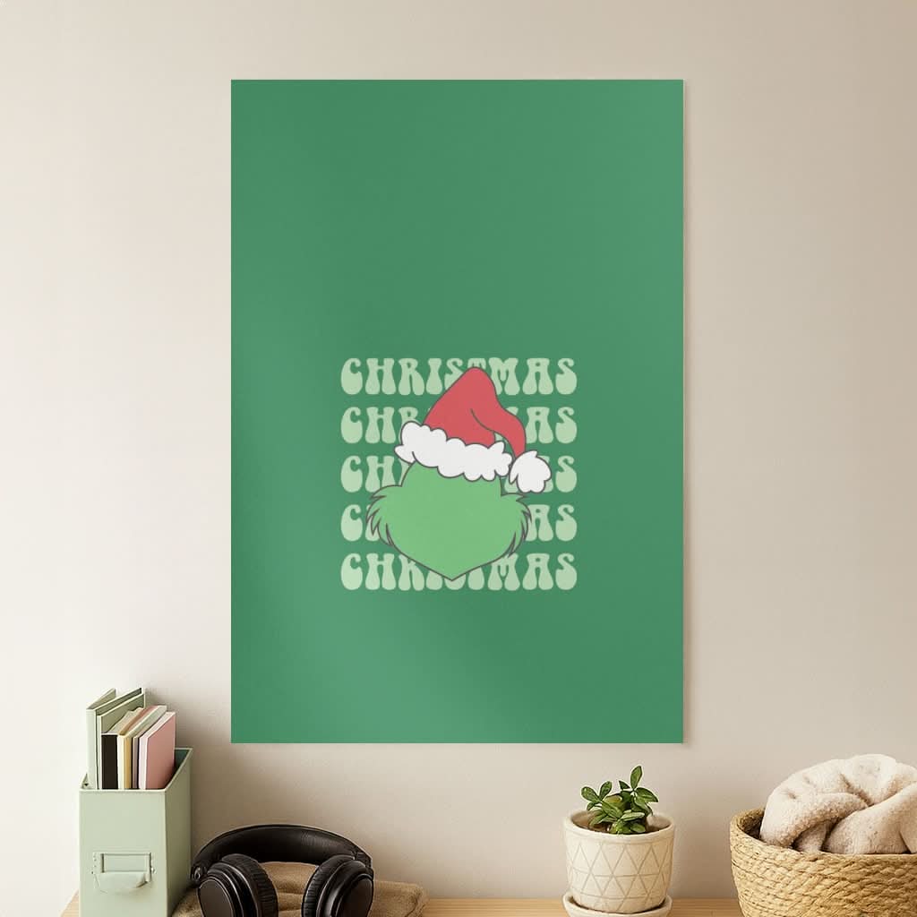 Green Creature Christmas Poster