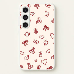 Valentines Doodles Galaxy S24 Case