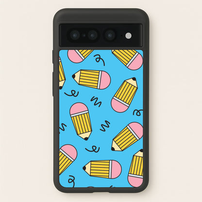 Pencils And Scribbles Pattern Google Pixel 7 Pro Case