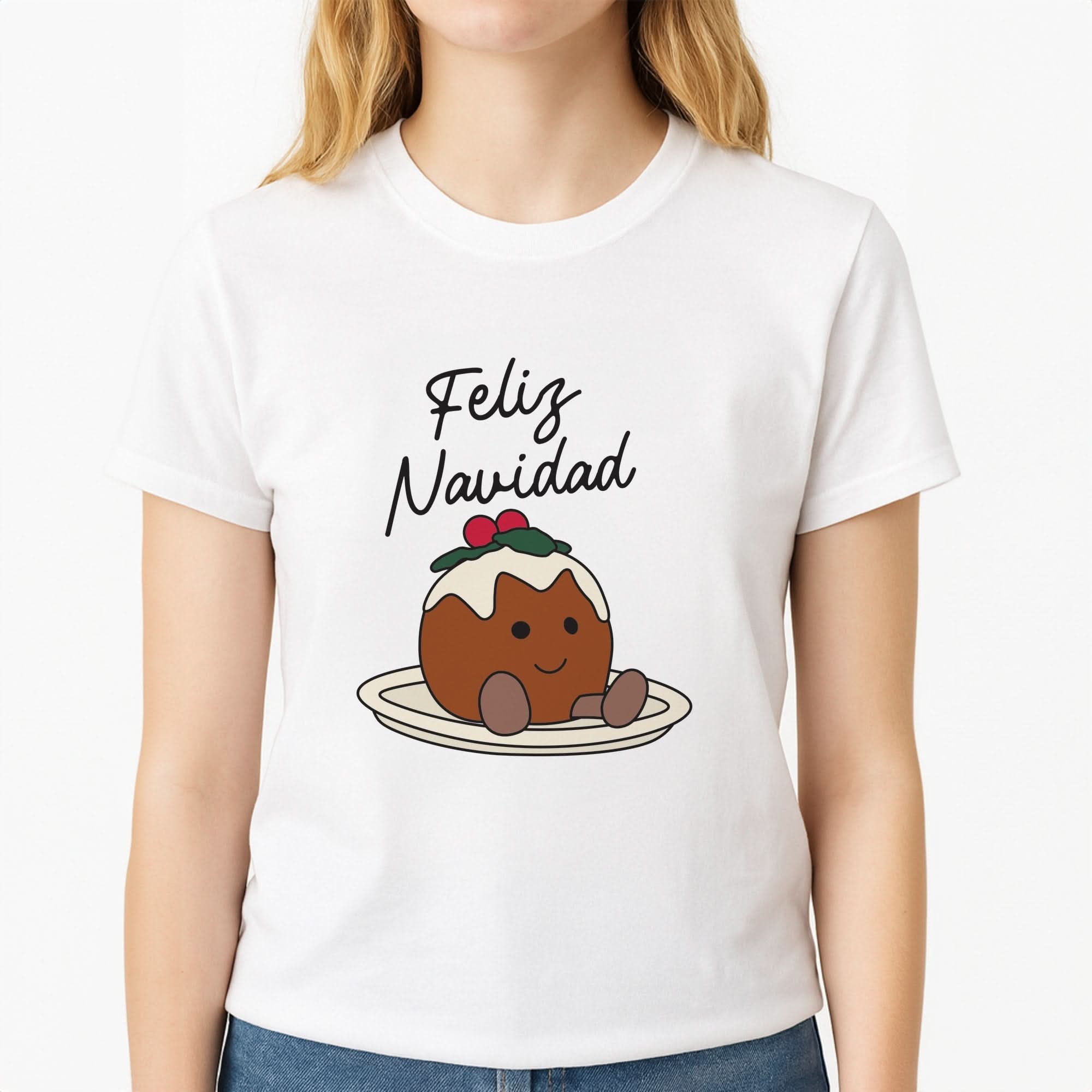 Christmas Pudding Plush Womens T-Shirt