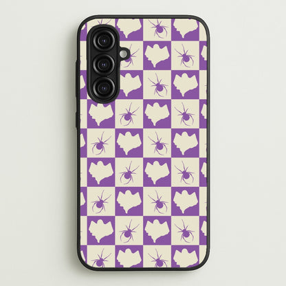 Spiders And Ghosts Checkered Pattern I Galaxy A16 Case