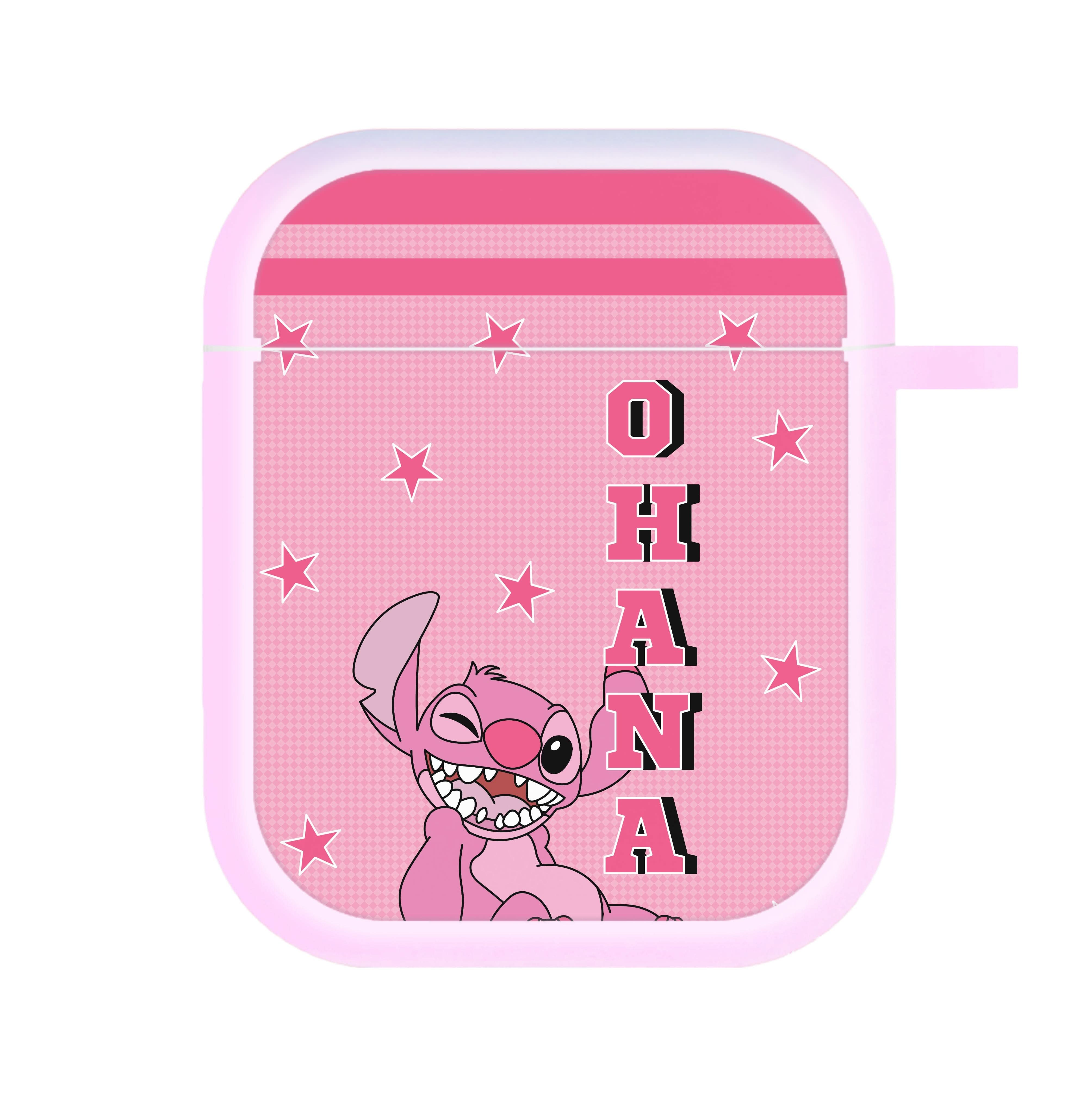 Pink Alien Ohana AirPods Case