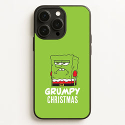 Grumpy Christmas Cartoon Sponge Phone Case for Apple iPhone, Samsung Galaxy, Huawei and Google Pixel