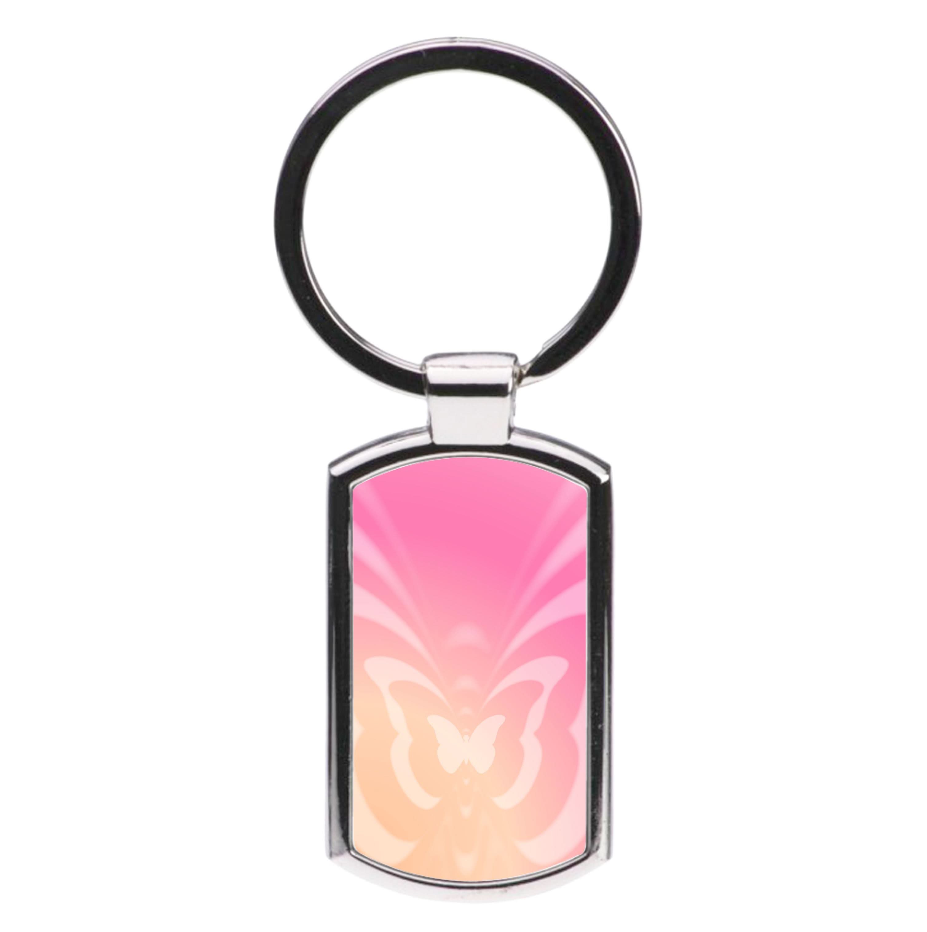 Butterfly Gradient Pink Luxury Keyring