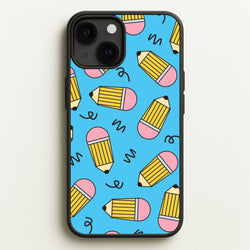 Pencils And Scribbles Pattern iPhone 13 Mini Case