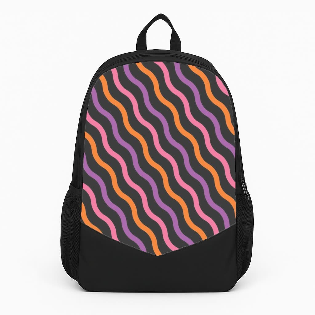 Wavy Abstract Halloween Pattern Backpack