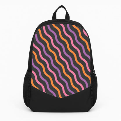 Wavy Abstract Halloween Pattern Backpack