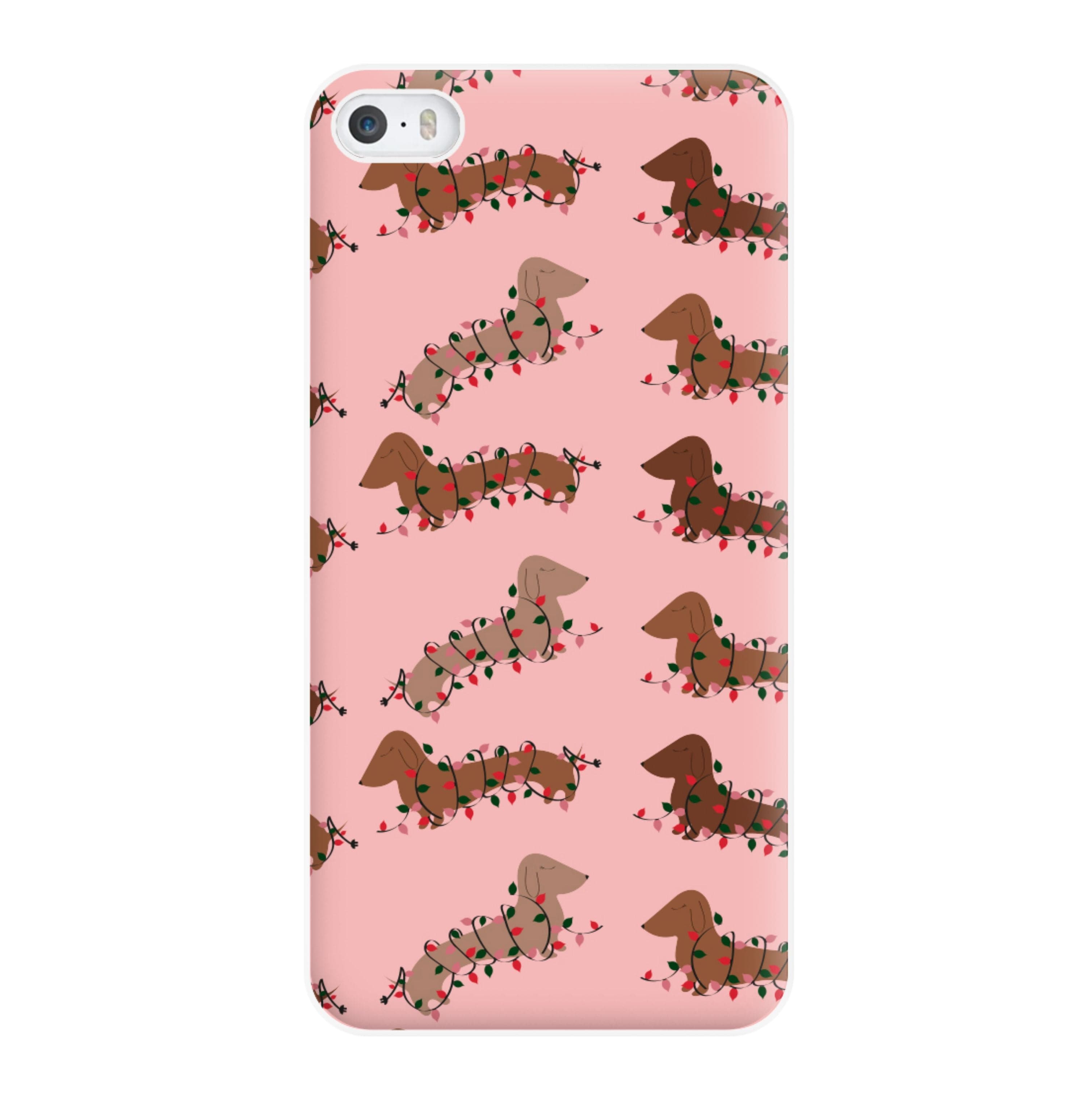 Dachshund Christmas Pattern Phone Case