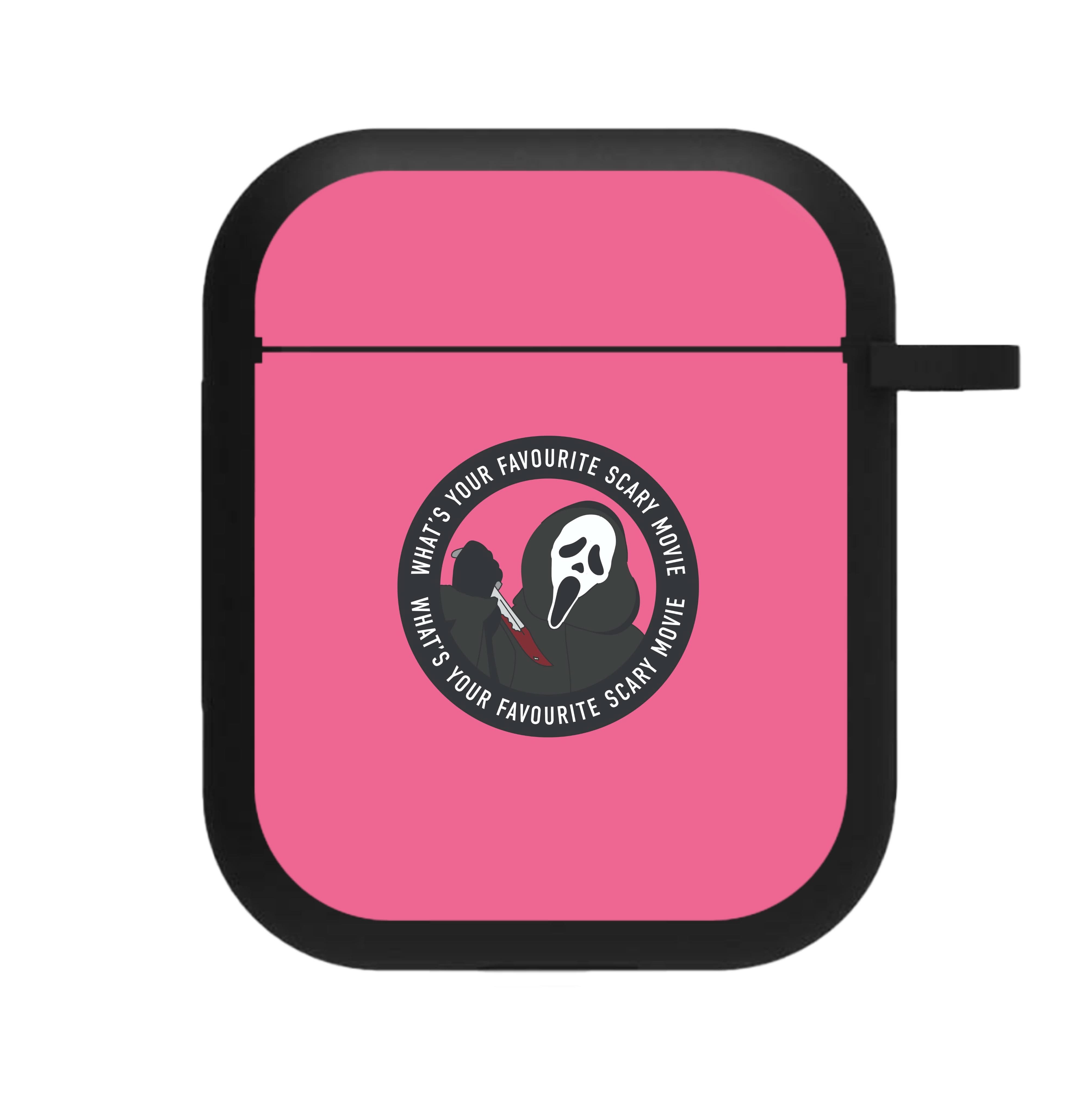 What's Your Favourite Scary Movie Badge AirPods Case