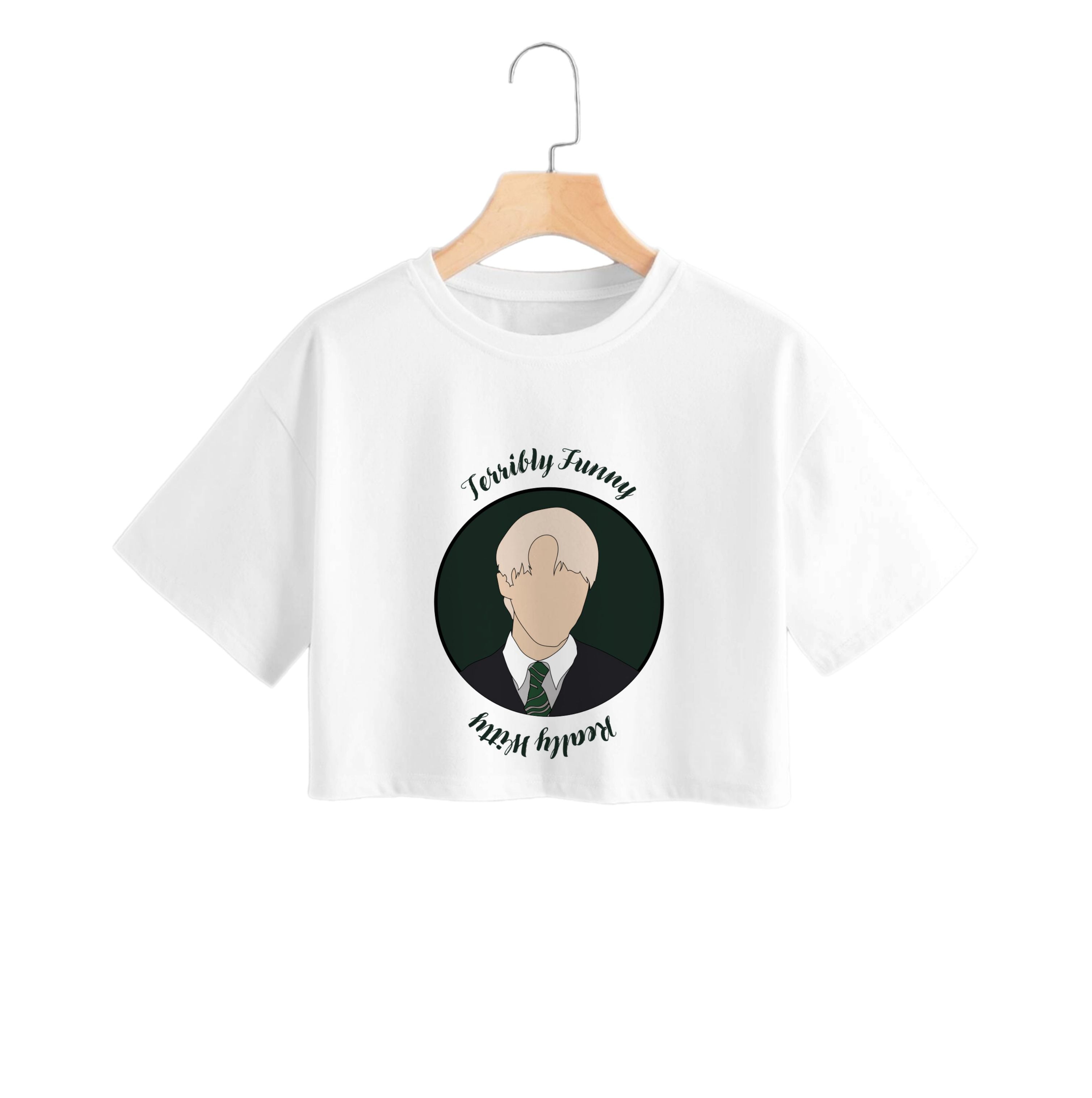 Terribly Funny, Really Witty Draco Malfoy Crop Top