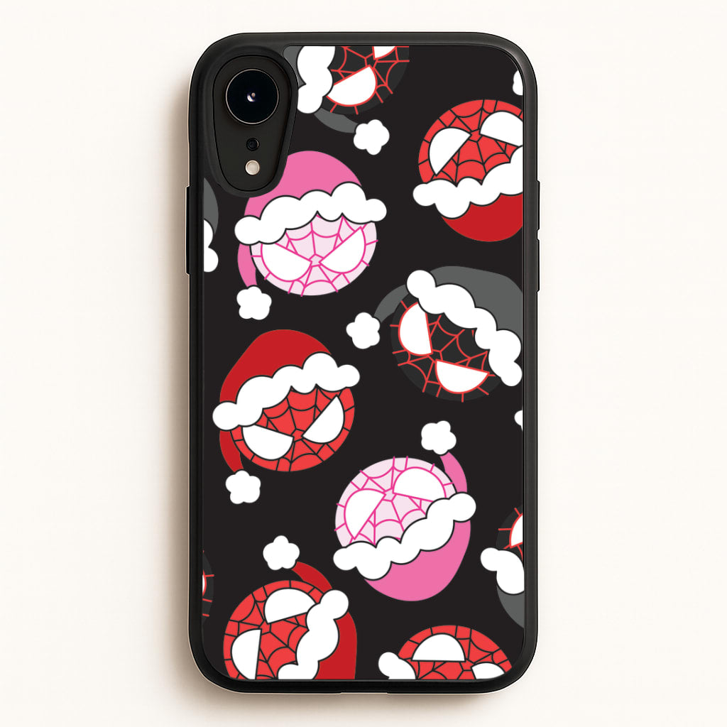 Spider Heroes Christmas Pattern iPhone XR Case