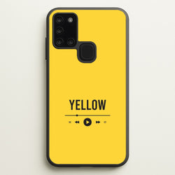 Yellow Music Player Galaxy A21s Case