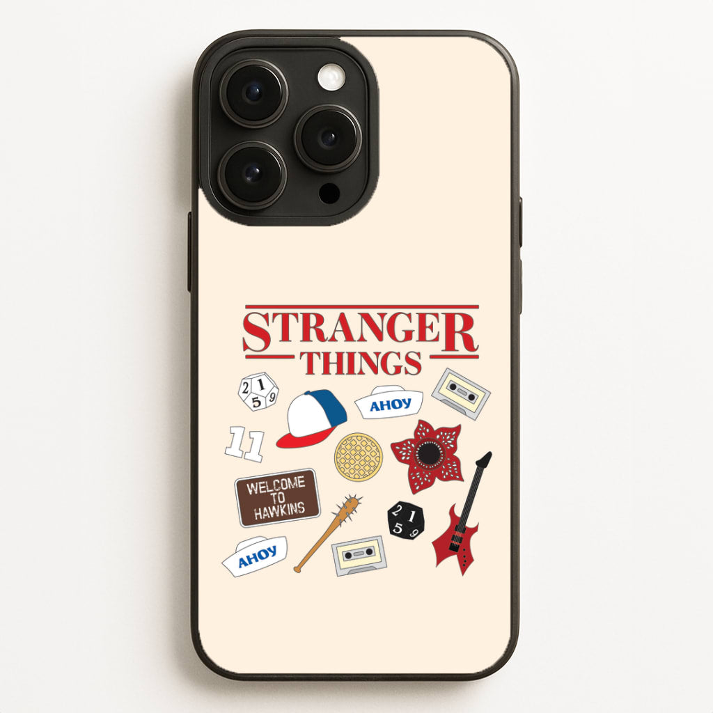 Stranger Things Cartoon Icons iPhone 16 Pro Case