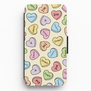 K-Pop Band Members Love Hearts Pattern Flip / Wallet Phone Case 1