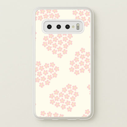 Flower Hearts Pattern Galaxy S10 Case