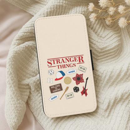 Stranger Things Cartoon Icons Leather Phone Case