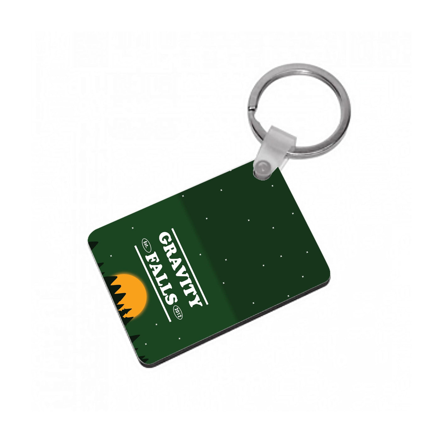 Green Forest Sunset  Keyring